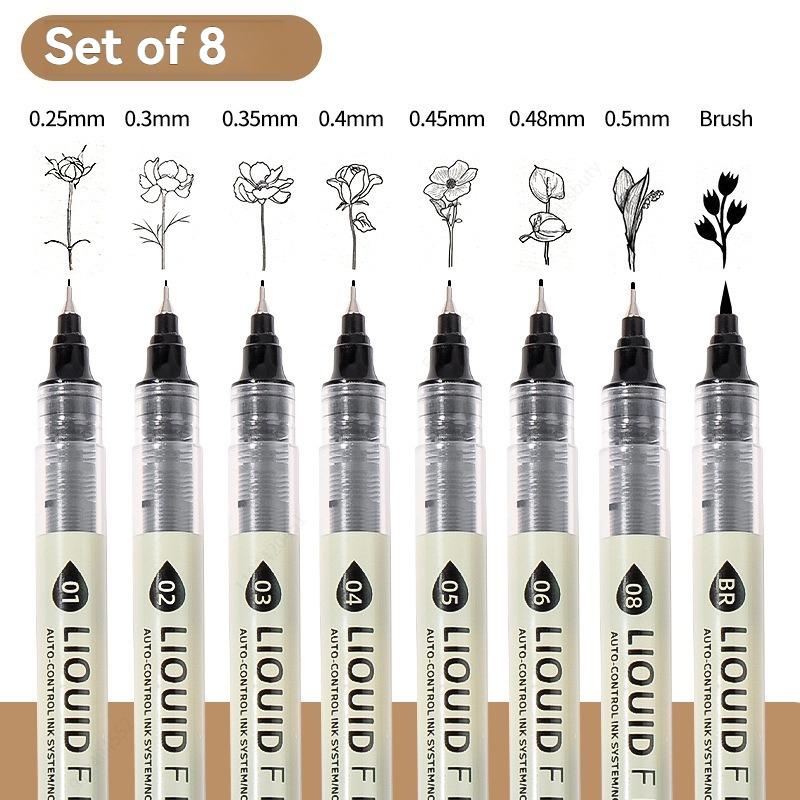 Conjunto de 12 Canetas Pretas  - Correction Pen Fine avaliação e preço